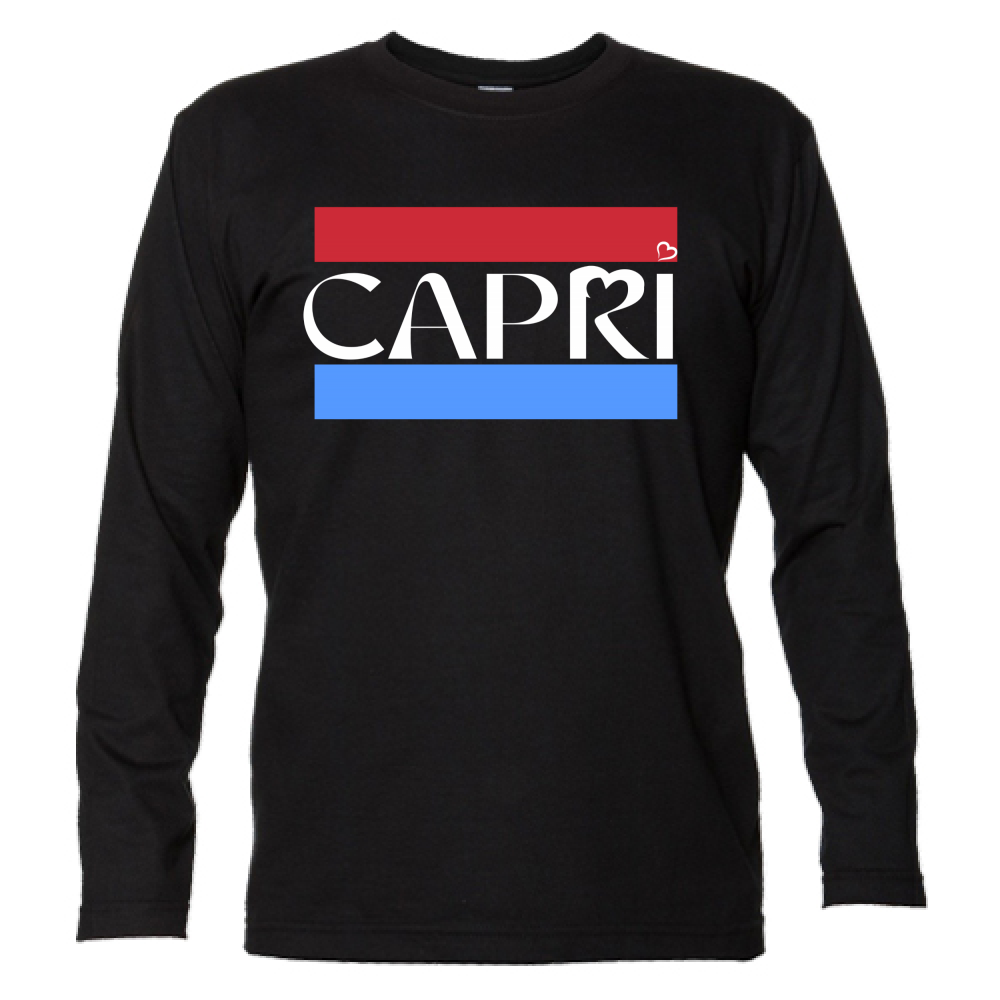 Unisex Long Sleeve T-Shirt CAPRI BAND RED BLUE WHITE