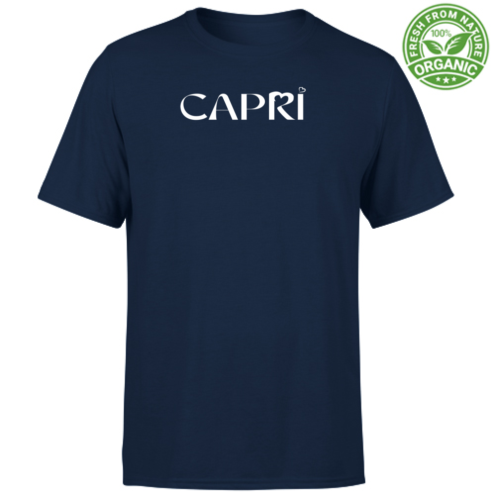 T-Shirt Bambino Organic CAPRI MINIMAL SCRITTA BIANCA