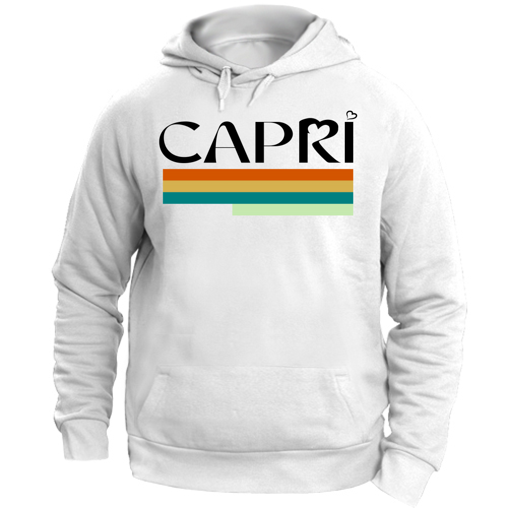 Unisex Hoodie CAPRI TECHNICOLOR BLACK WRITING