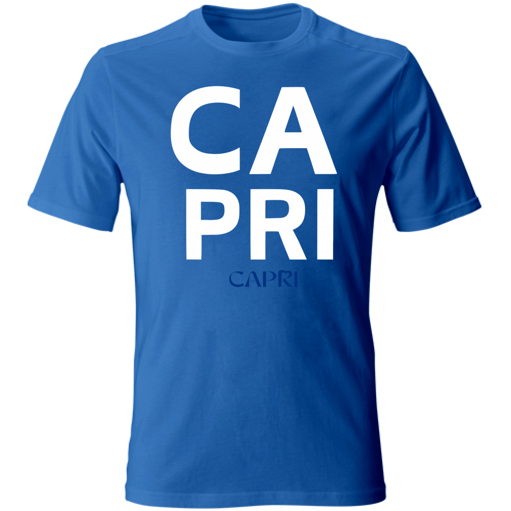 T-Shirt Unisex Large CAPRI DESIGN SCRITTA BIANCA