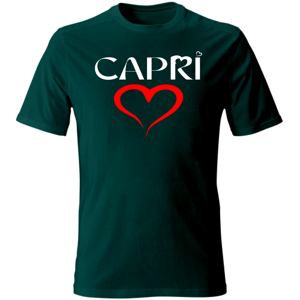Unisex T-Shirt HEART CAPRI RED