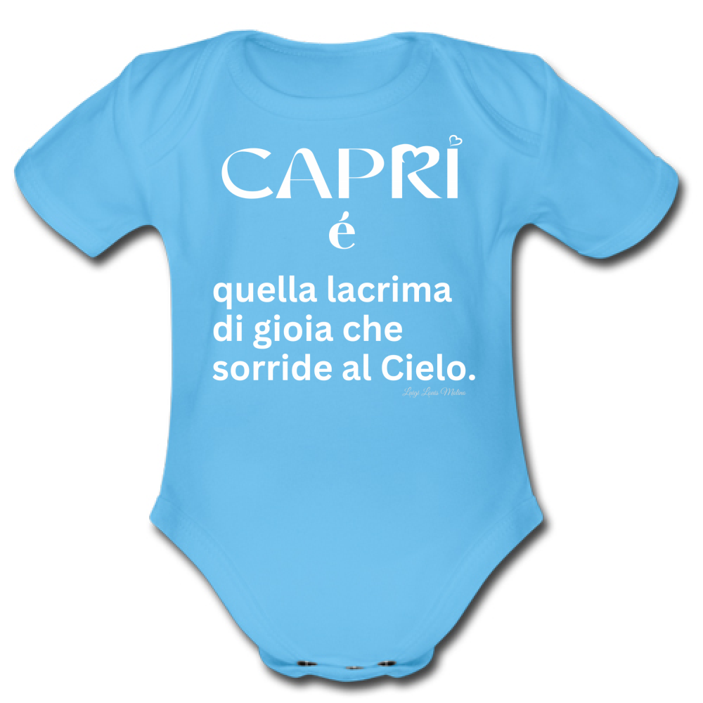 Body Bambino Capri é quella lacrima di gioia scritta bianca