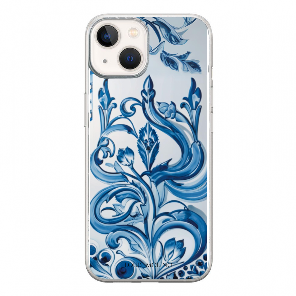 Rubber Cover iPhone 14 BLUE CAPRI CURVES