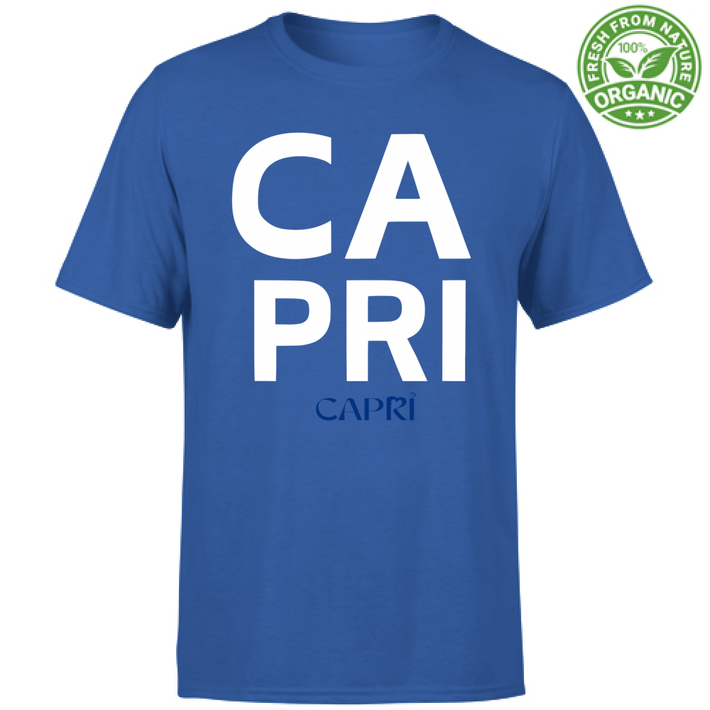 T-Shirt Bambino Organic CAPRI DESIGN SCRITTA BIANCA