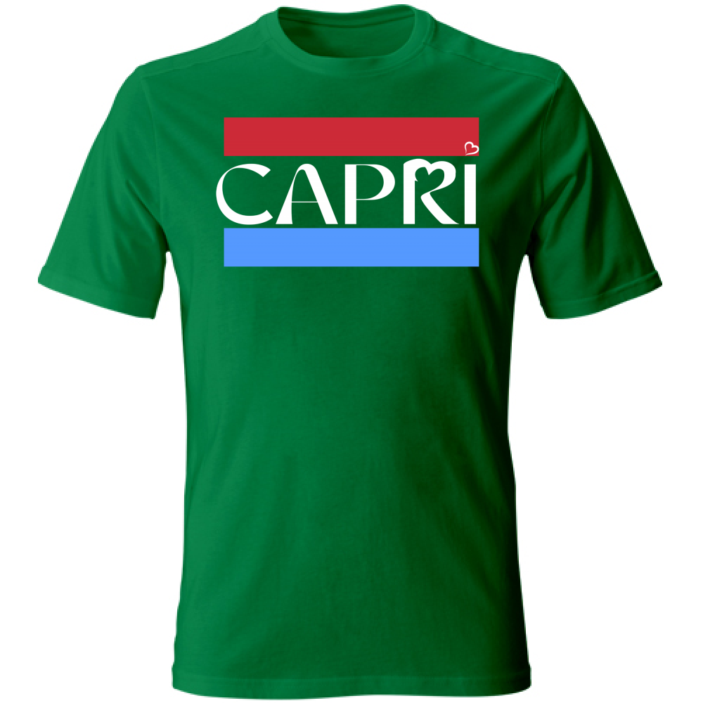 T-Shirt Unisex CAPRI FASCIA ROSSO BLUE BIANCO