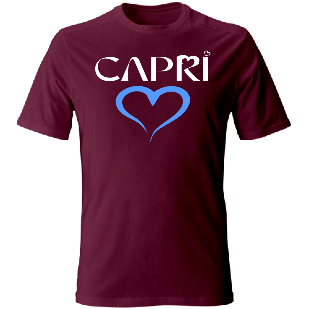 T-Shirt Unisex CAPRI CUORE AZZURRO