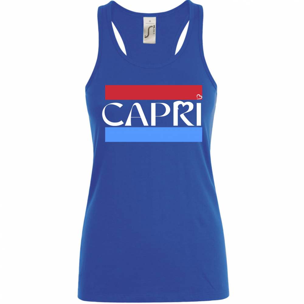 Canotta Donna CAPRI FASCIA ROSSO BLUE BIANCO
