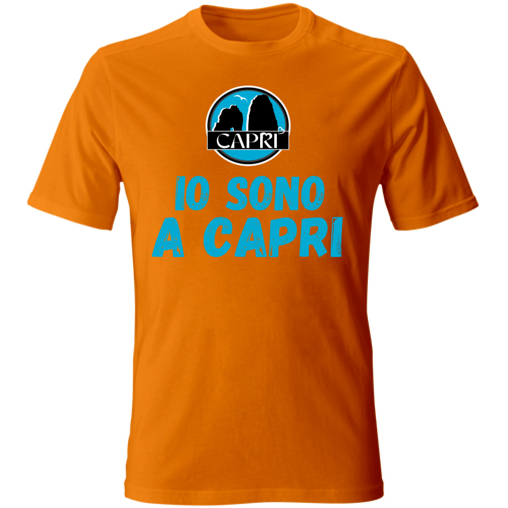 Unisex T-Shirt I AM IN CAPRI BLUE WRITING