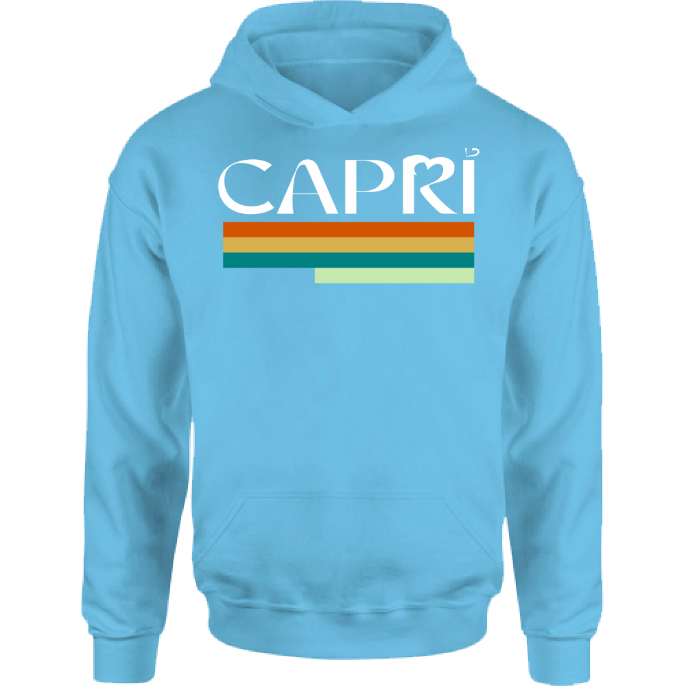 Felpa Bambino con Cappuccio CAPRI TECNICOLOR SCRITTA BIANCA