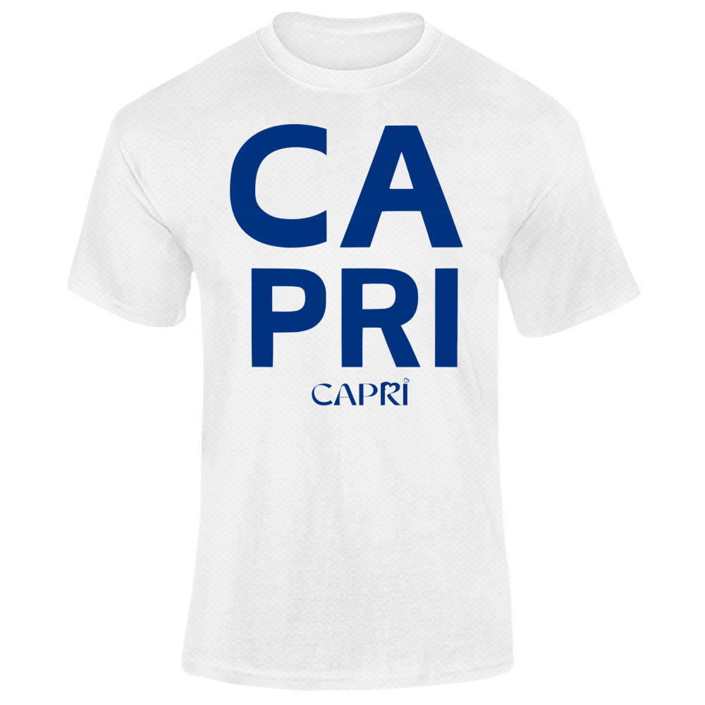 T-Shirt Unisex Dry Sport CAPRI DESIGN SCRITTA BLUE