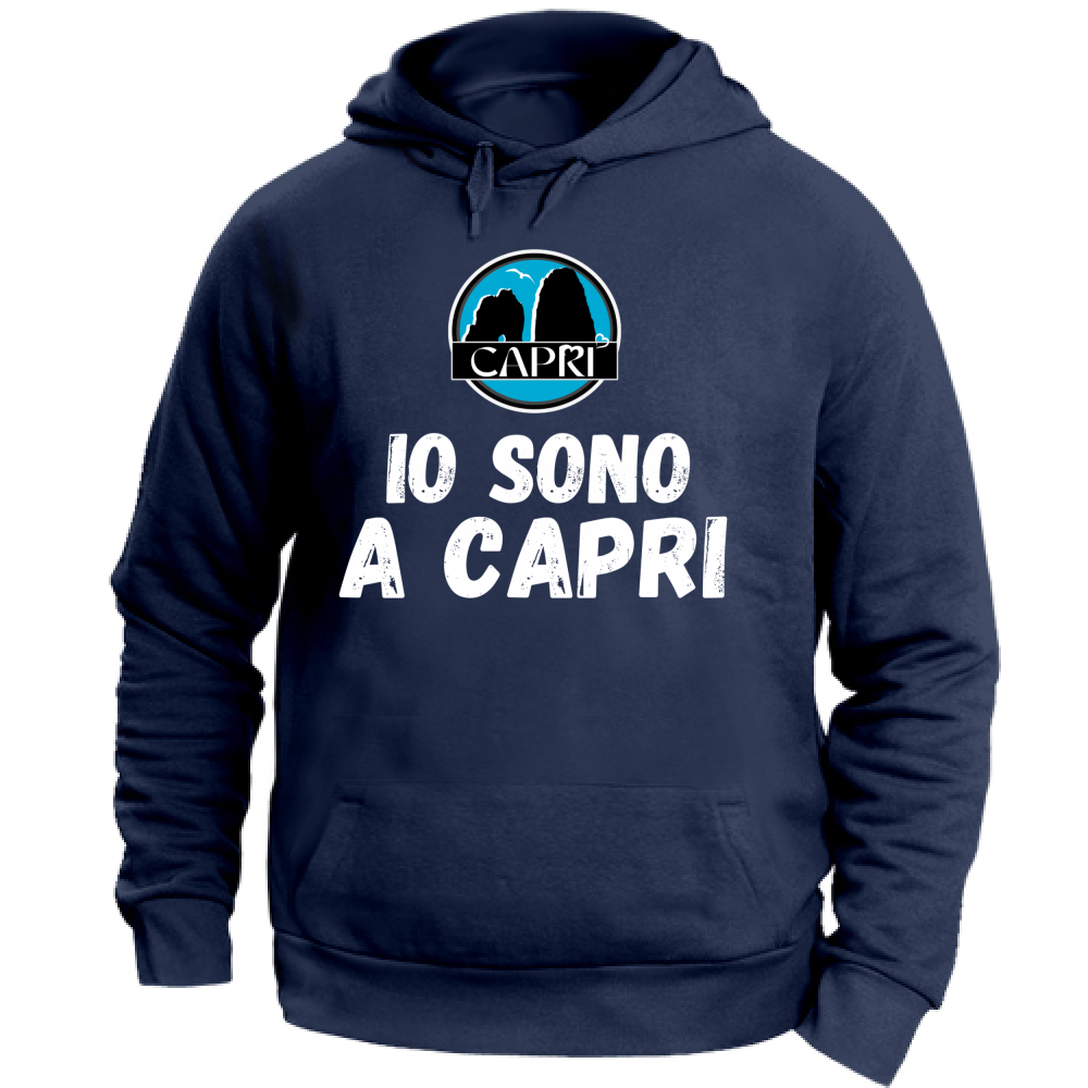 Unisex Hoodie I AM IN CAPRI WHITE WRITING