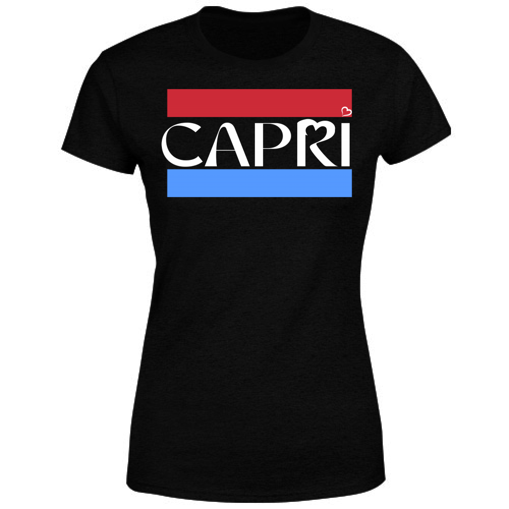 Women's T-Shirt CAPRI BAND RED BLUE WHITE