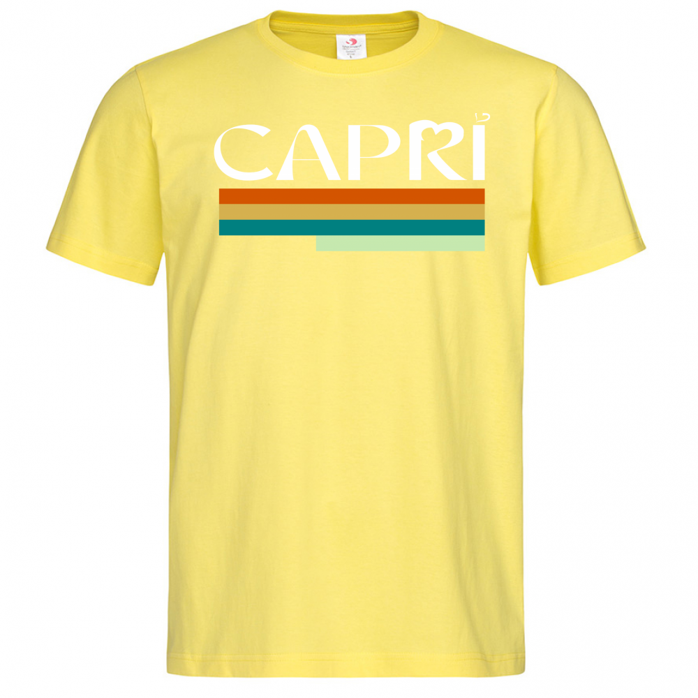 T-Shirt Men Premium CAPRI TECNICOLOR SCRITTA BIANCA