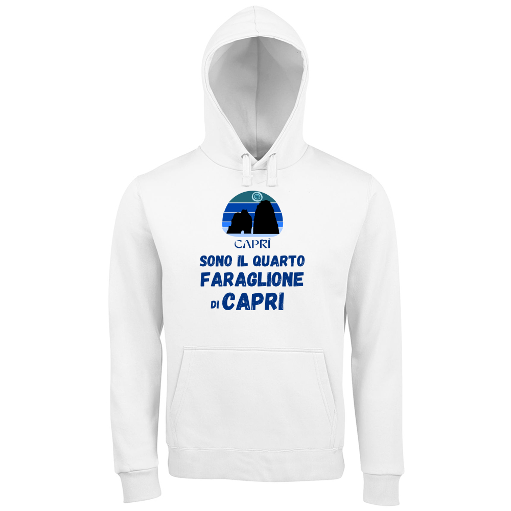 Hoodie Premium Men SONO IL QUARTO FARAGLIONE DI CAPRI SCRITTA BLUE