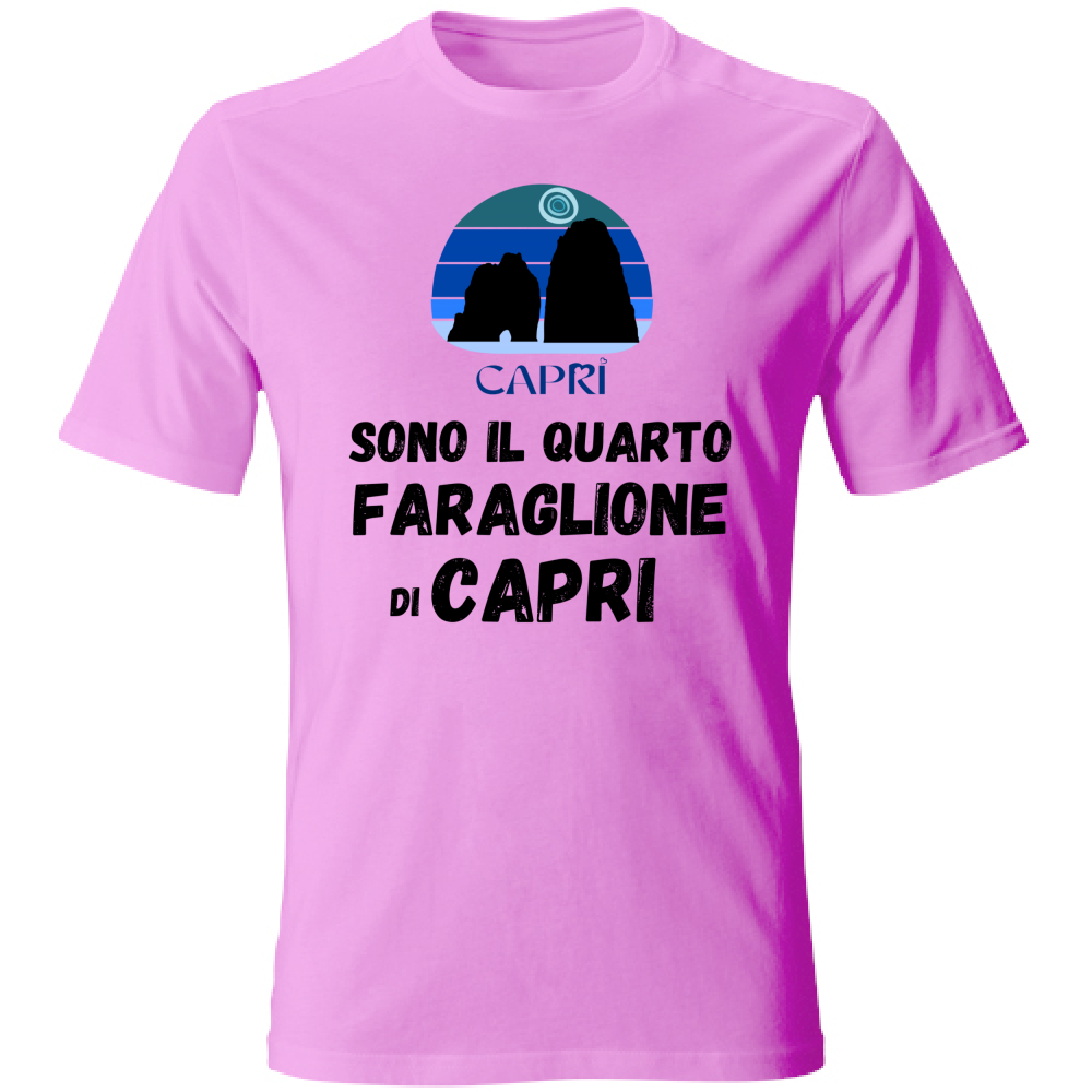 T-Shirt Bambino SONO IL QUARTO FARAGLIONE DI CAPRI SCRITTA NERA