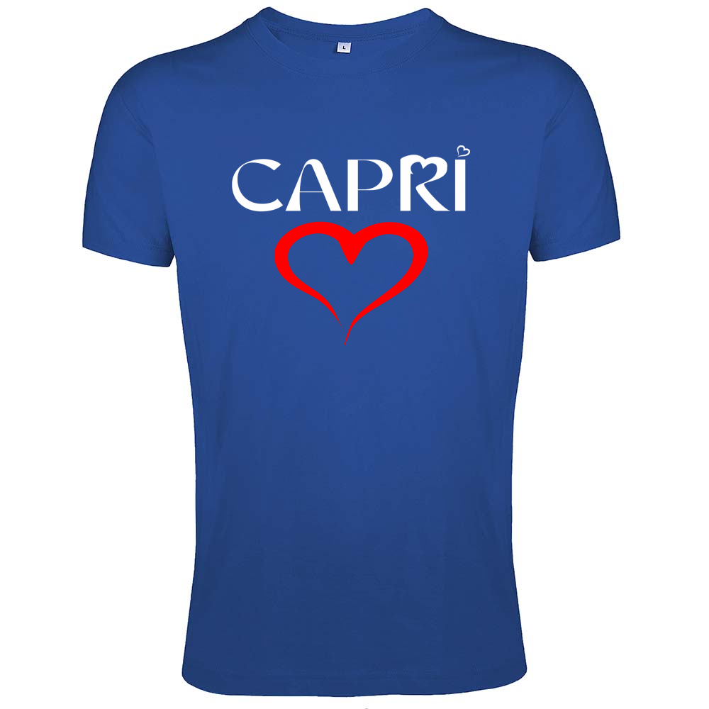 T-Shirt Men Fit HEART CAPRI RED