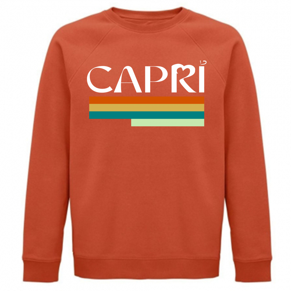 Unisex Organic Sweatshirt CAPRI TECHNICOLOR WHITE WRITING