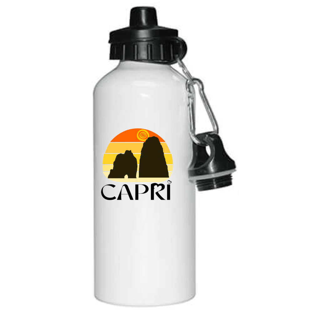 Borraccia CAPRI TRAMONTO VINTAGE SCRITTA NERA