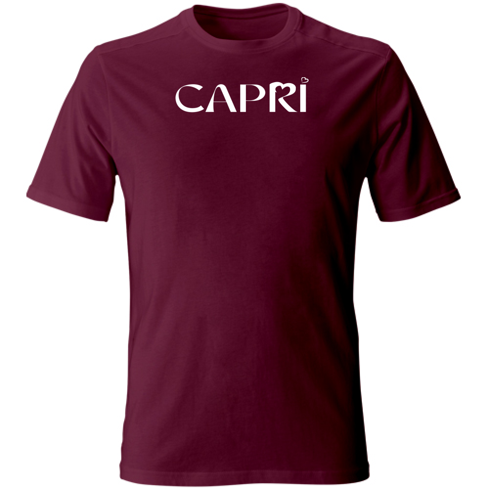 Unisex T-Shirt CAPRI MINIMAL WHITE WRITING