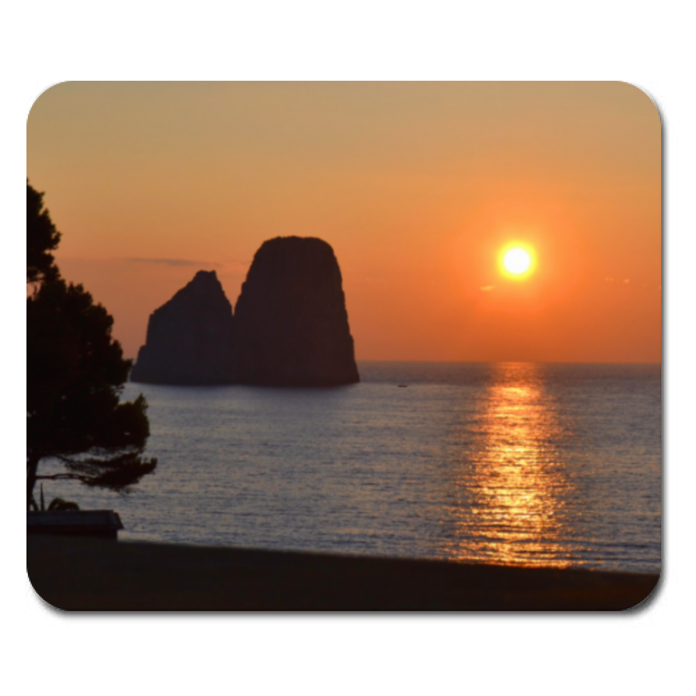 Mousepad Capri Faraglioni enchanted by dawn Mousepad