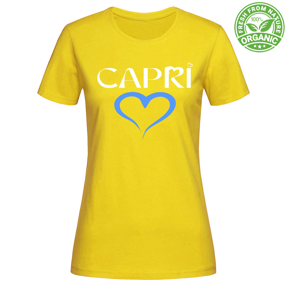 T-Shirt Woman Organic CAPRI CUORE AZZURRO