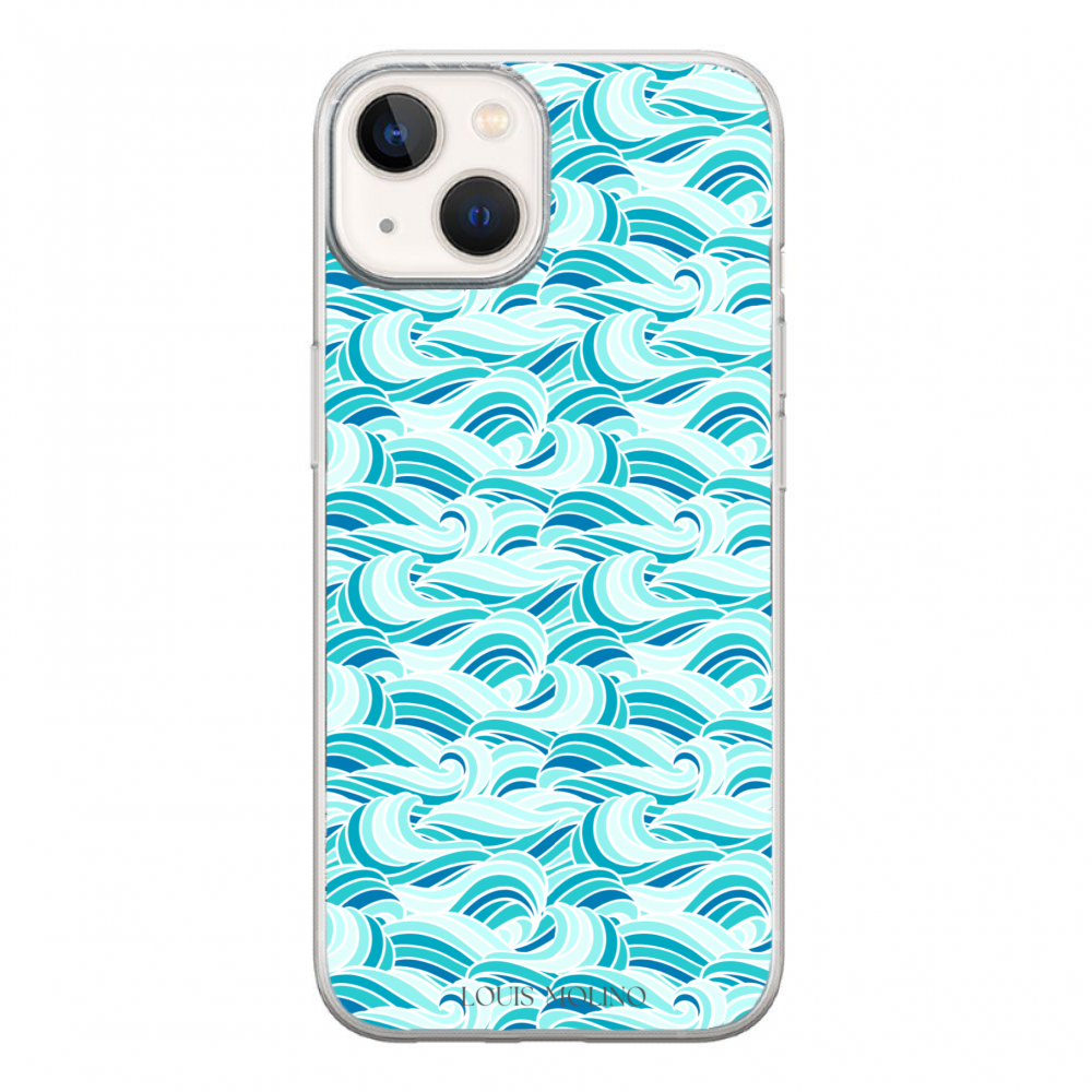 Rubber Cover iPhone 15 Plus WAVES OF SERENITY CAPRI
