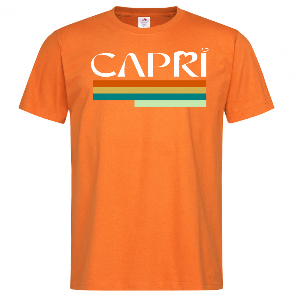 T-Shirt Men Premium CAPRI TECNICOLOR SCRITTA BIANCA