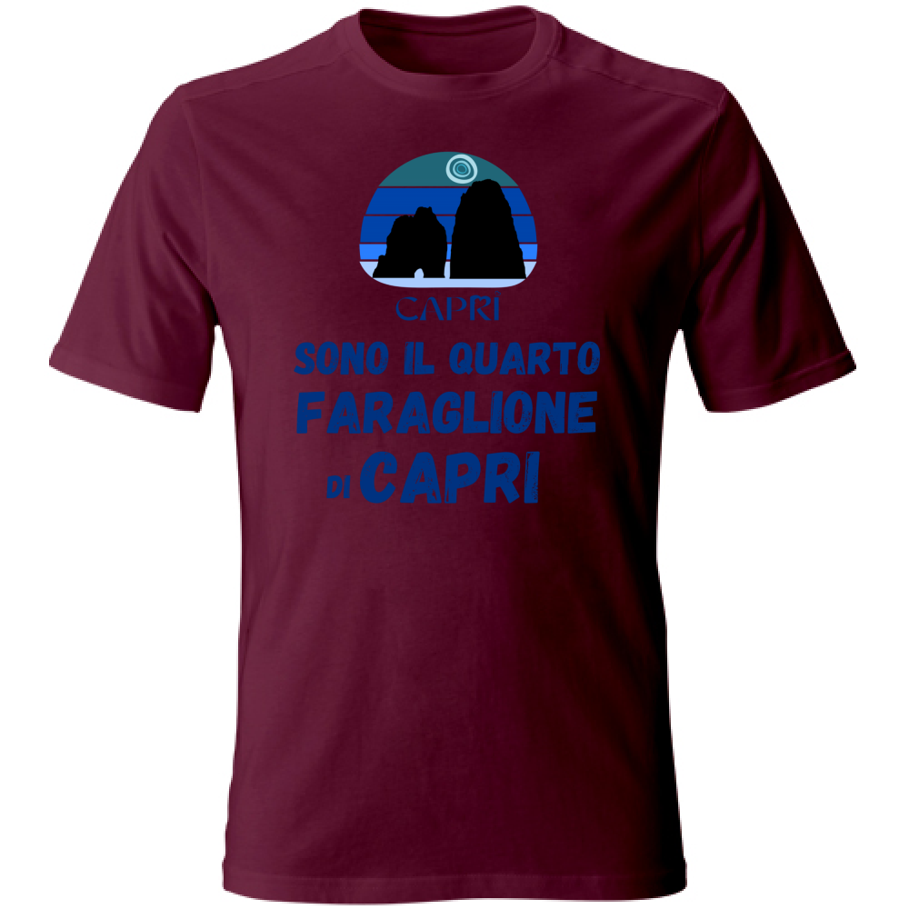 T-Shirt Unisex SONO IL QUARTO FARAGLIONE DI CAPRI SCRITTA BLUE