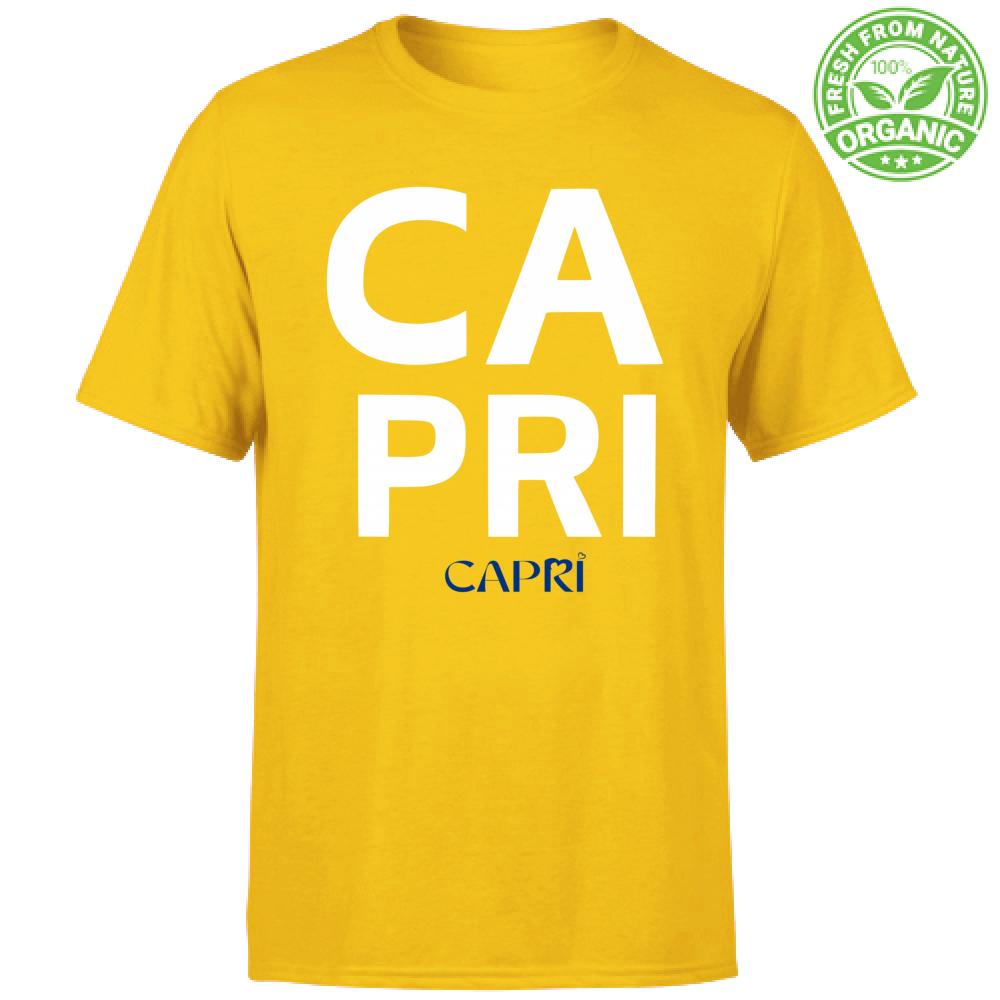 T-Shirt Unisex Organic CAPRI DESIGN SCRITTA BIANCA