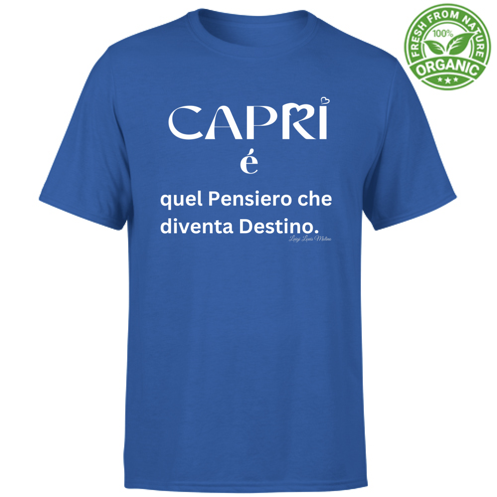 T-Shirt Bambino Organic Capri quel Pensiero che diventa Destino scritta bi