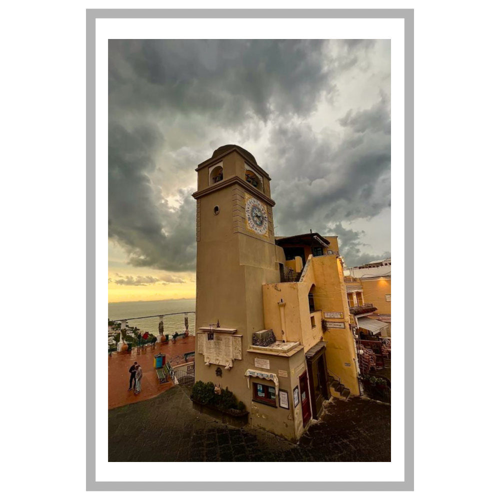 Poster con Cornice 40x60 Capri Piazzetta
