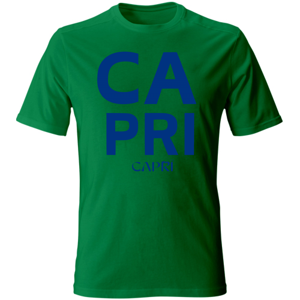 T-Shirt Unisex CAPRI DESIGN SCRITTA BLUE