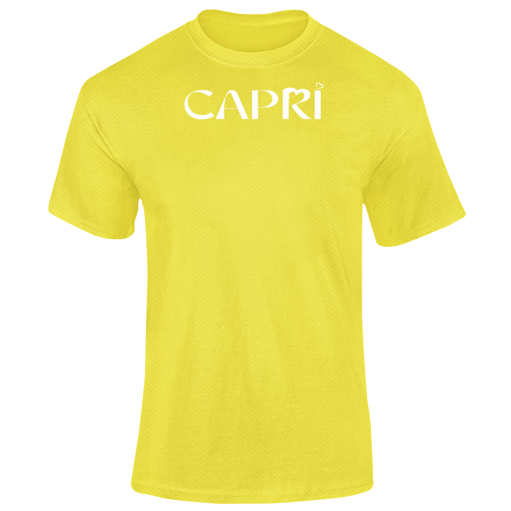 T-Shirt Unisex Dry Sport CAPRI MINIMAL SCRITTA BIANCA