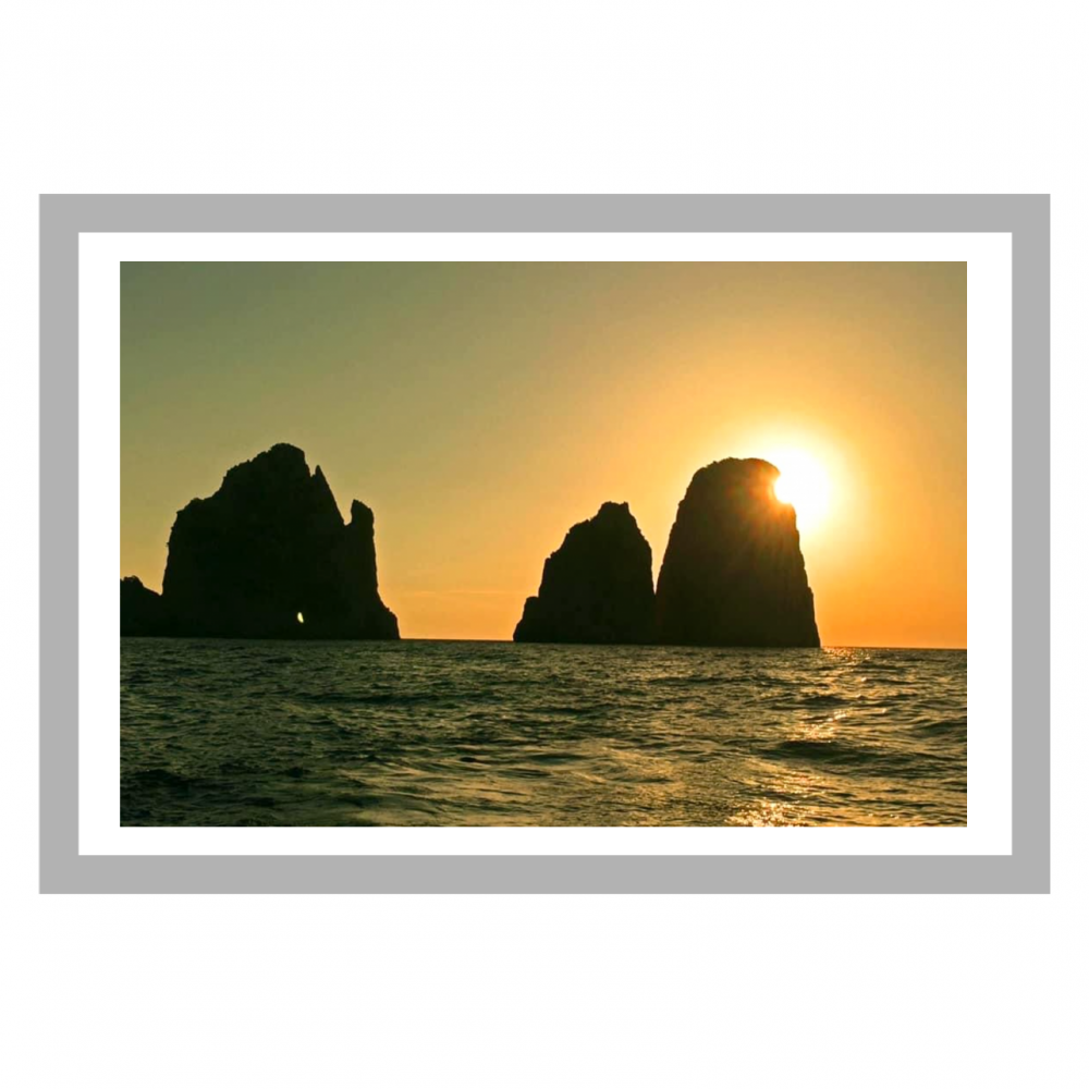 Poster con Cornice 60x40 Raggi di Capri