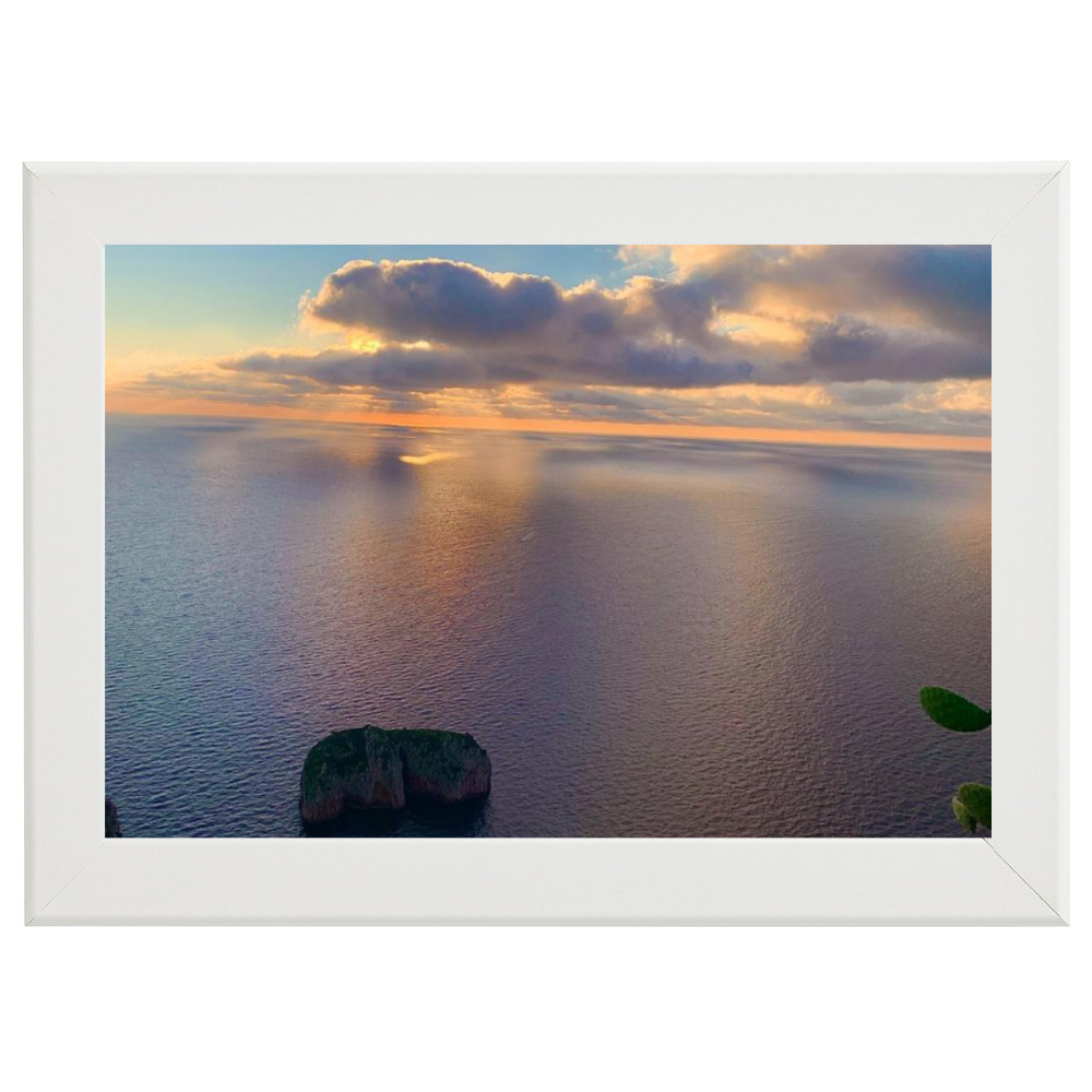 Poster con Cornice 60x40 Capri Alba Monacone