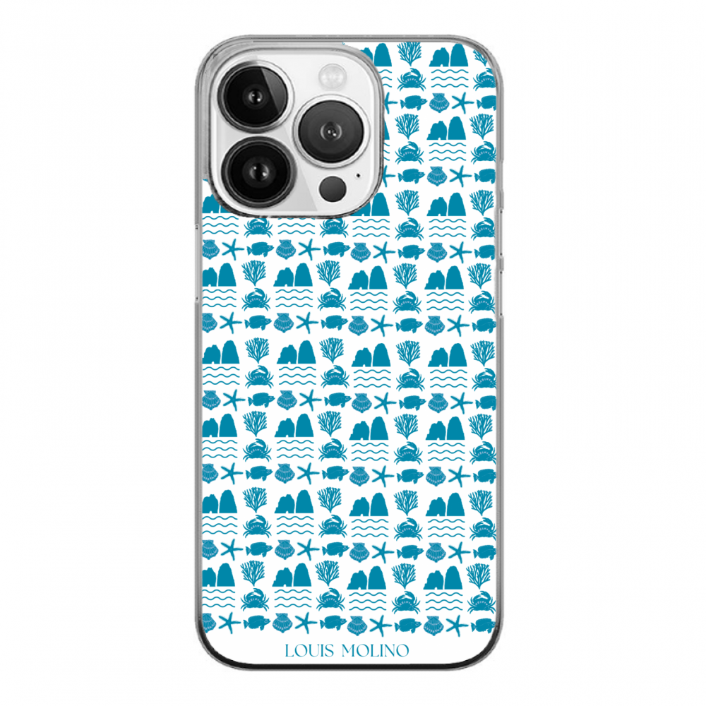 Cover Gomma iPhone 15 BLUE SPECIES PROTECTED CAPRI
