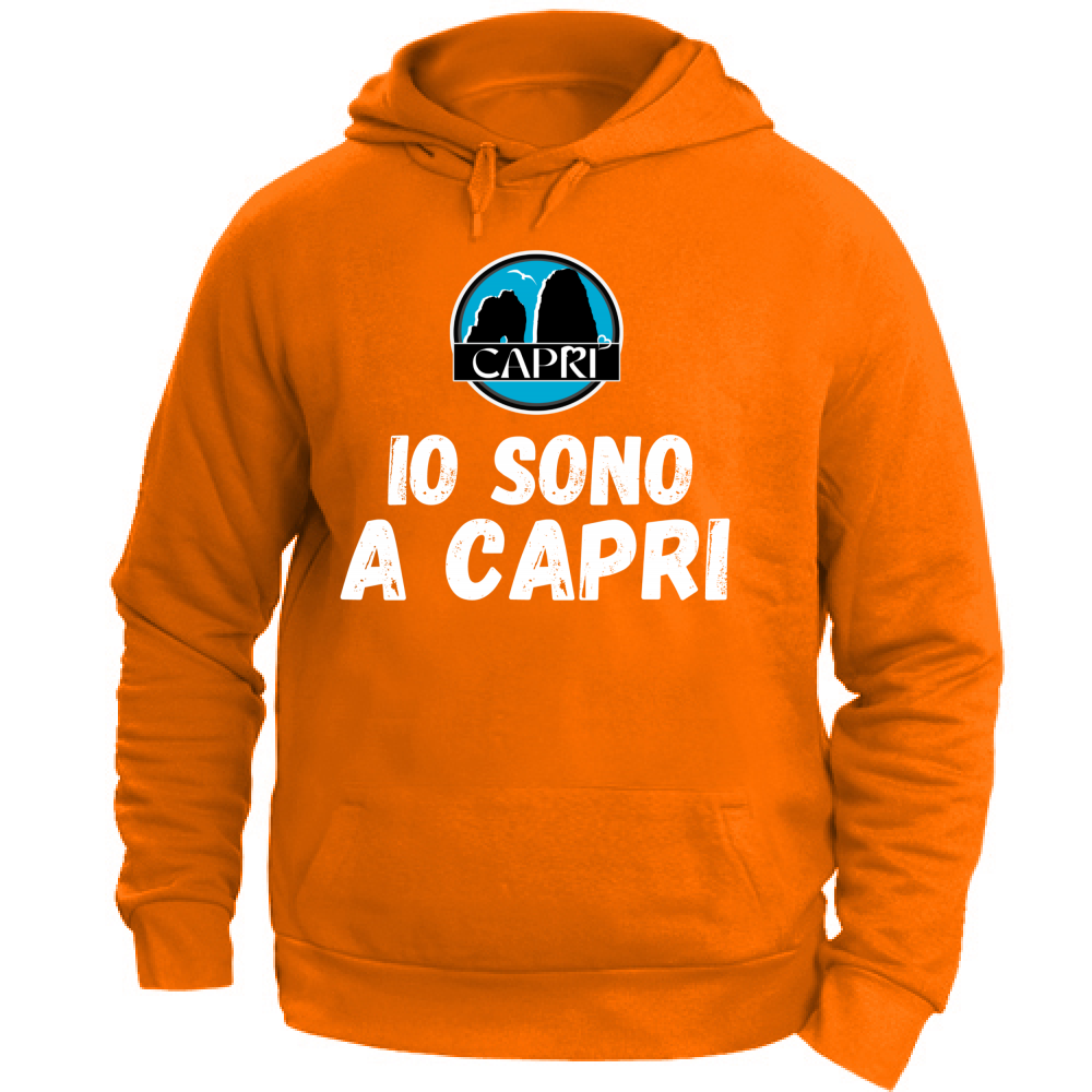 Unisex Hoodie I AM IN CAPRI WHITE WRITING