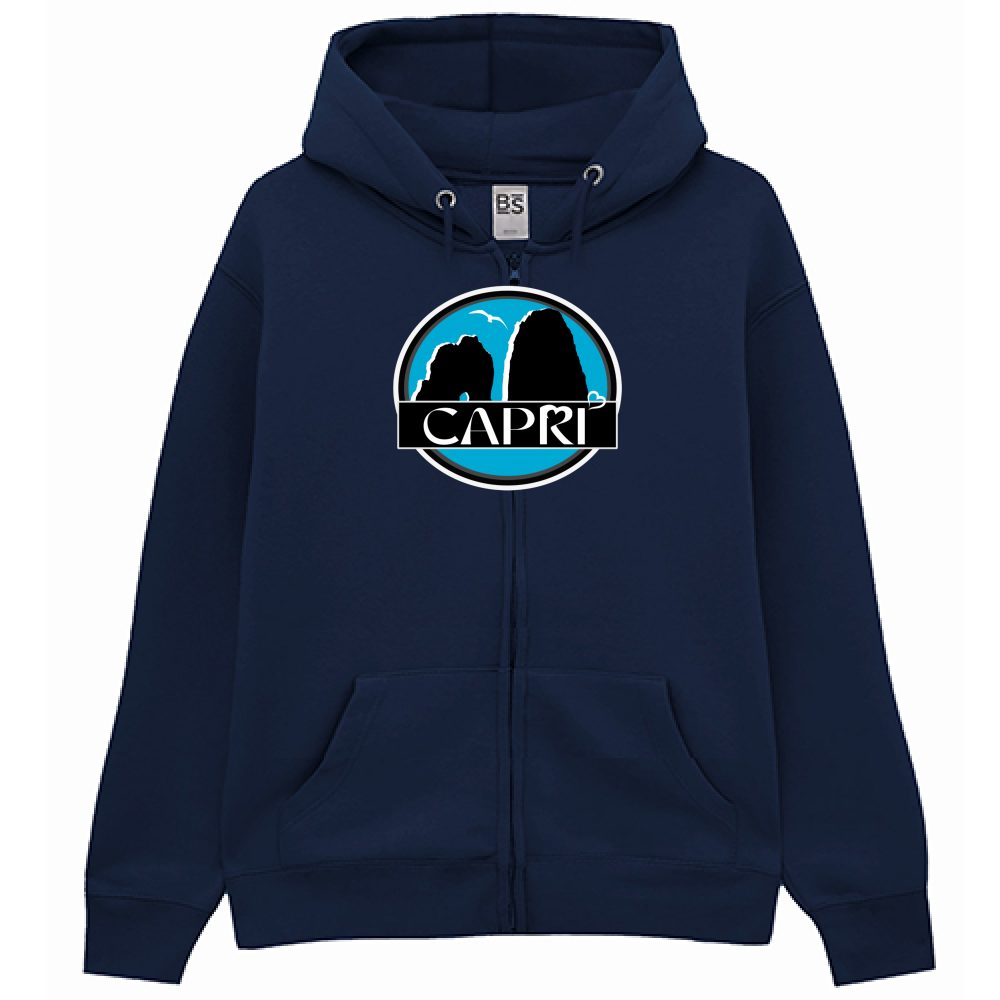 Premium Hoodie Zip CAPRI MAGIC CIRCLE WITH FARAGLIONI