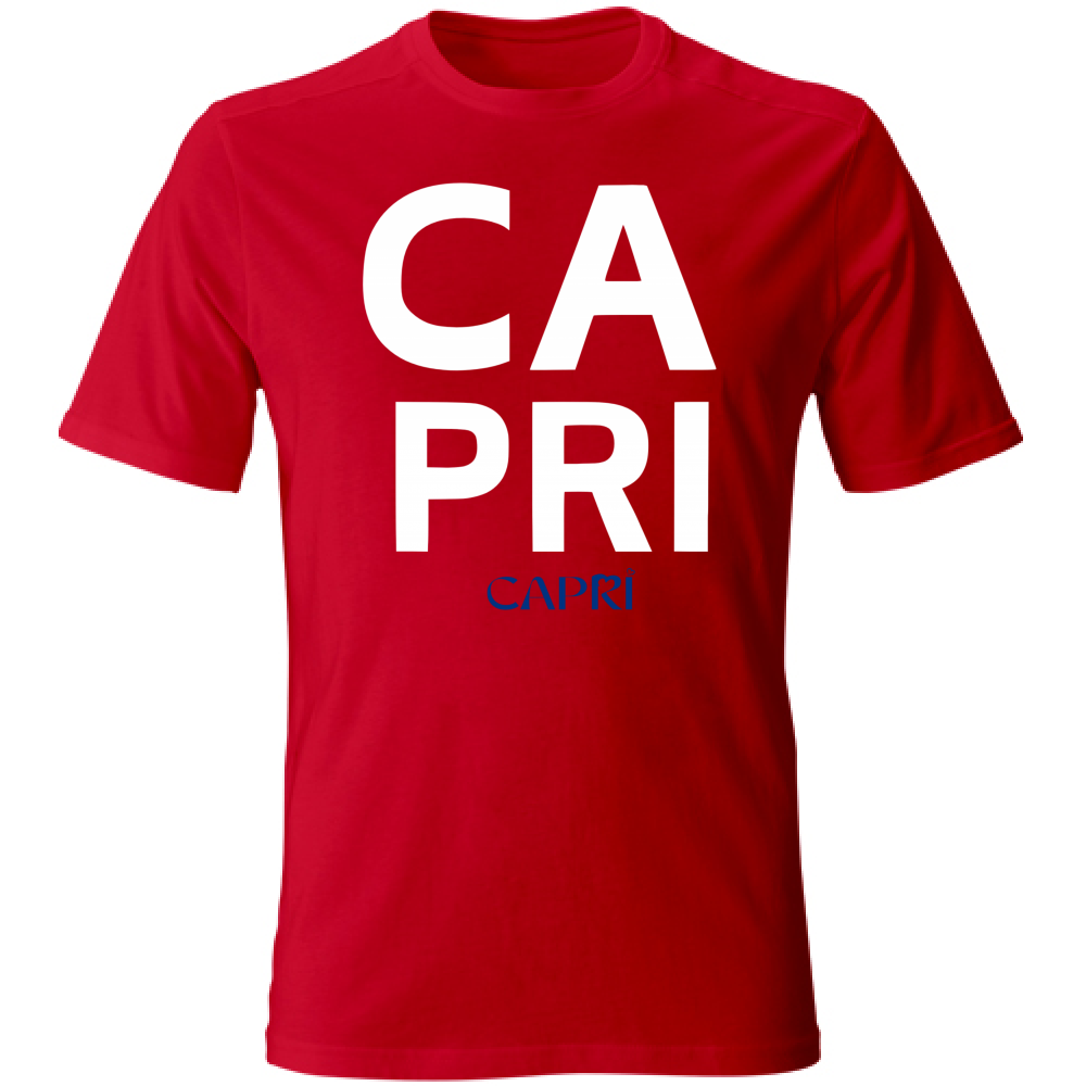 T-Shirt Unisex Large CAPRI DESIGN SCRITTA BIANCA