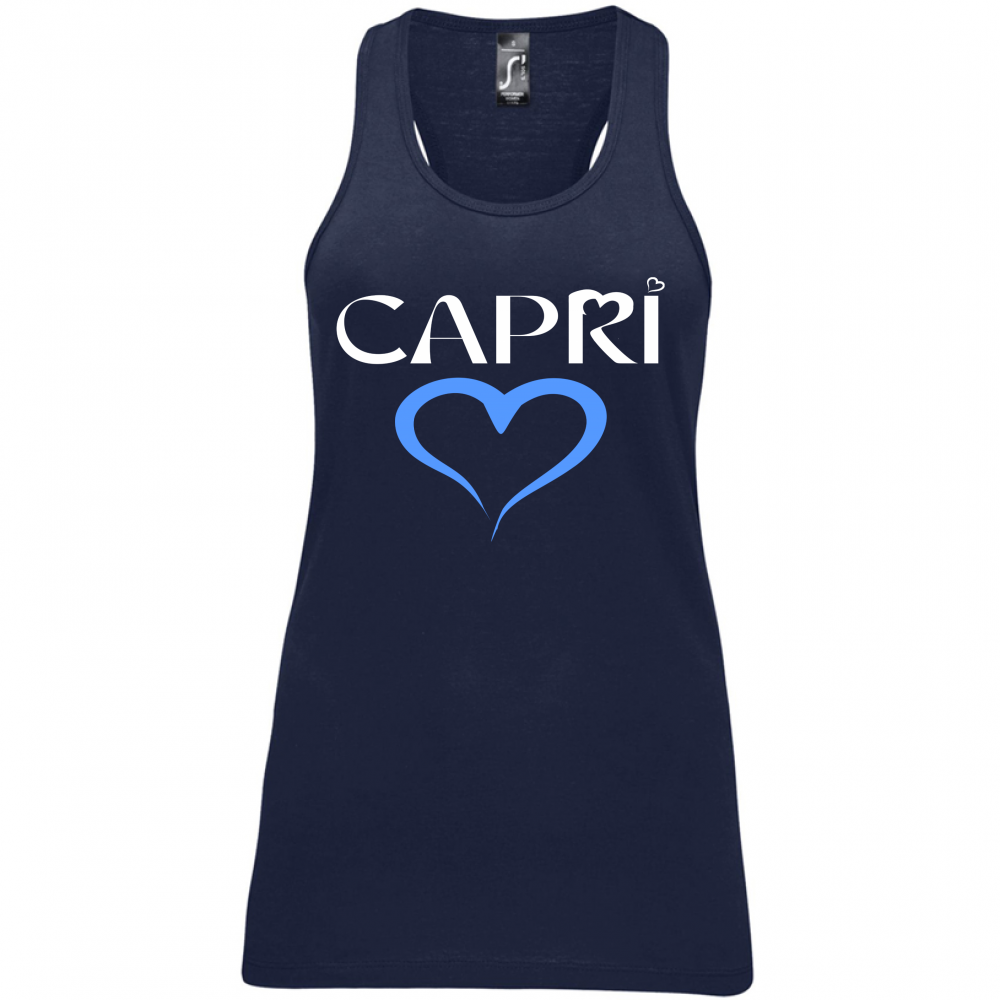 Women's Tank Top CAPRI HEART BLUE