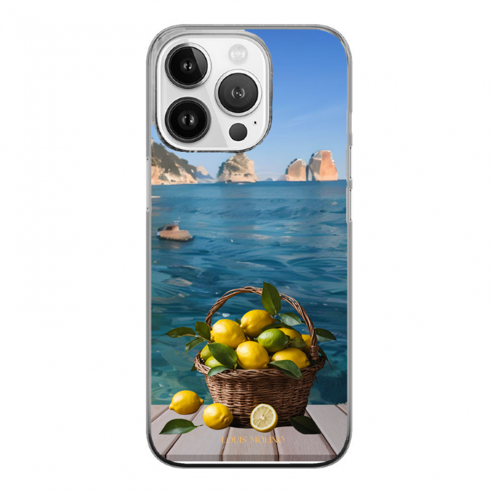 Cover Gomma iPhone Lemon Faraglioni Paint Capri