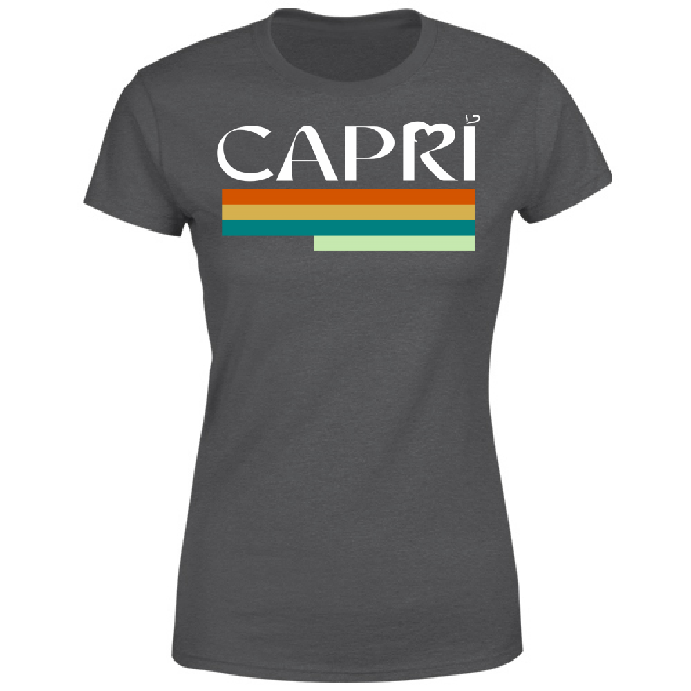 T-Shirt Donna CAPRI TECNICOLOR SCRITTA BIANCA