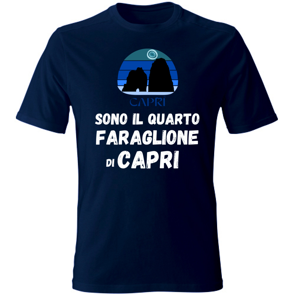T-Shirt Unisex SONO IL QUARTO FARAGLIONE DI CAPRI SCRITTA BIANCA
