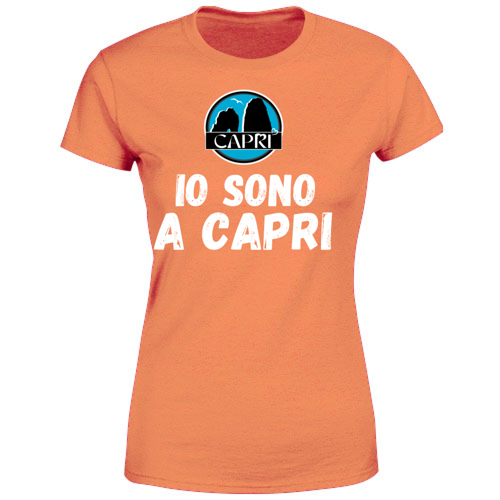 Women's T-Shirt I AM IN CAPRI WHITE WRITING