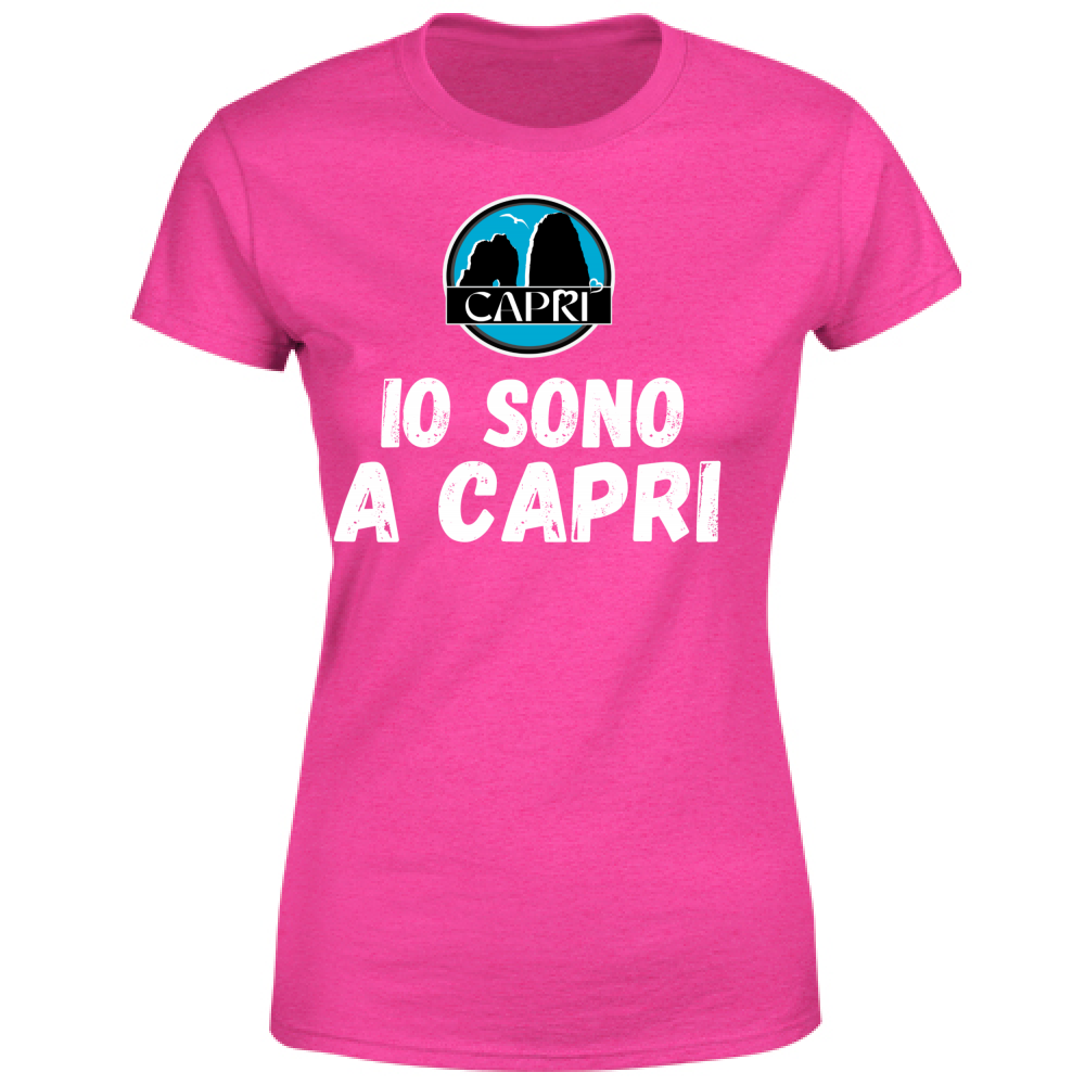 Women's T-Shirt I AM IN CAPRI WHITE WRITING