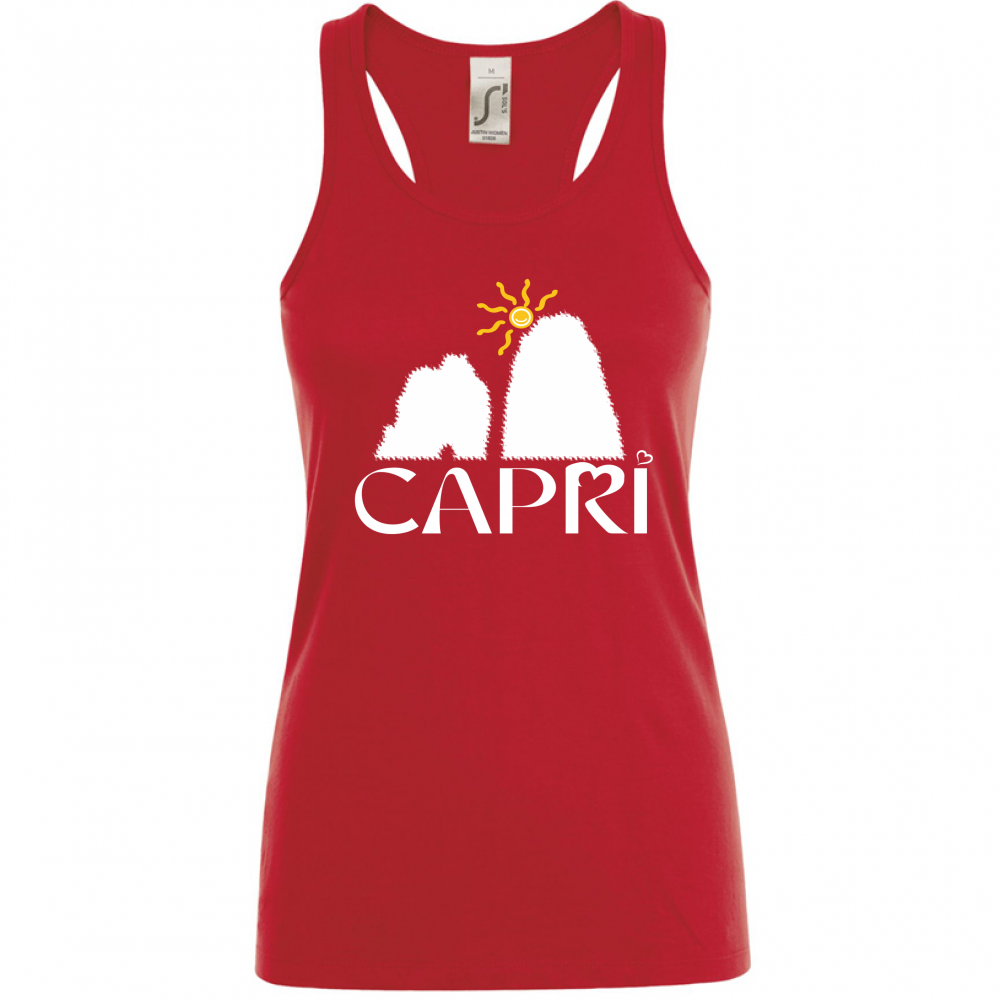 Canotta Donna CAPRI HAPPY FARAGLIONI WHITE