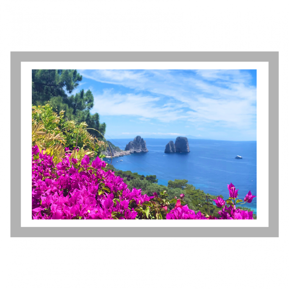 Poster con Cornice 60x40 Capri Sogno Mediterraeo Cornice larga