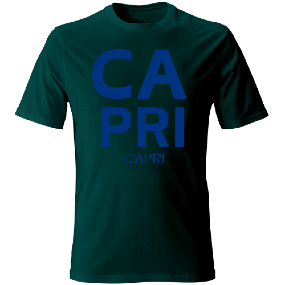 T-Shirt Unisex CAPRI DESIGN SCRITTA BLUE