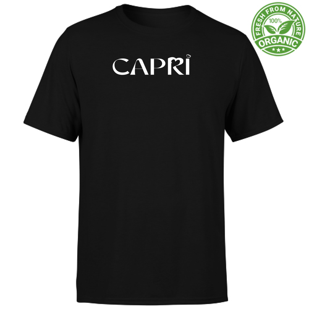T-Shirt Unisex Organic CAPRI MINIMAL WHITE WRITING