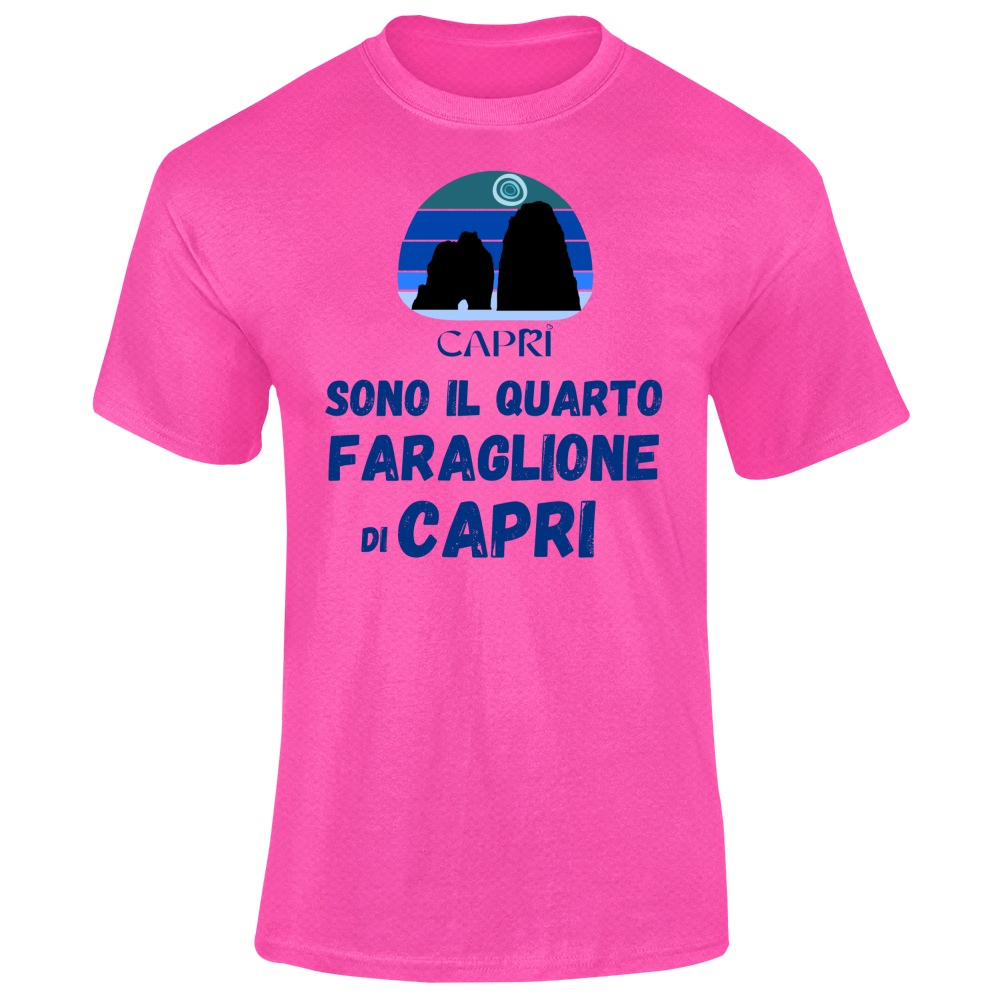 T-Shirt Unisex Dry Sport SONO IL QUARTO FARAGLIONE DI CAPRI SCRITTA BLUE